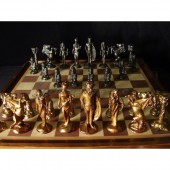Šachy - Secese velká (měď/cín)